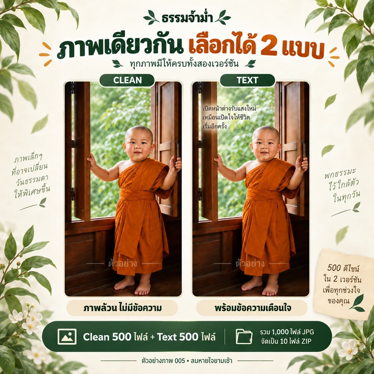 ธรรมจ้ำม่ำ — วอลเปเปอร์มือถือ Bundle 10 คอลเลกชัน 500 ภาพ สองเวอร์ชัน รวม 1,000 ไฟล์ 3