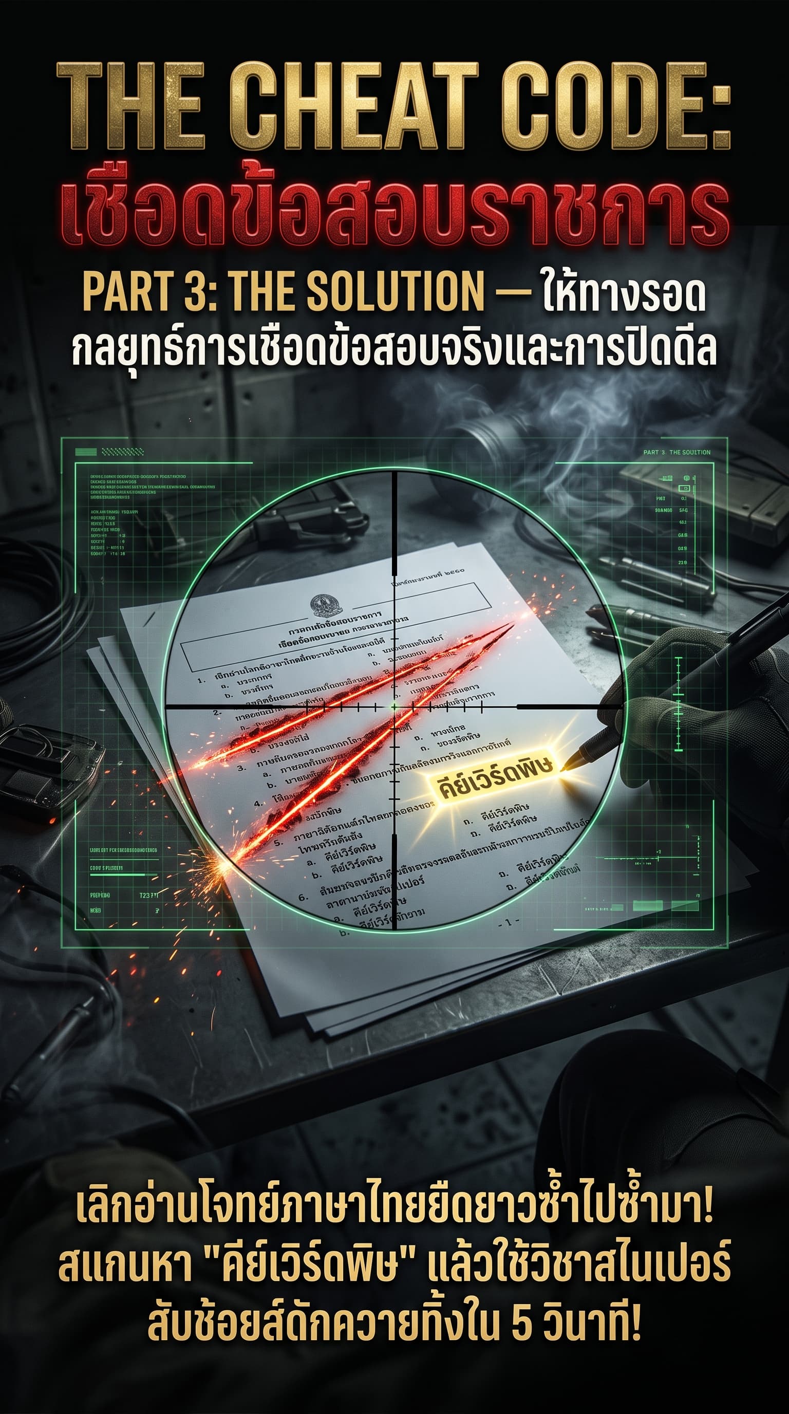 (E-Book + Audio-Book + Bonus) THE CHEAT CODE: เชือดข้อสอบราชการ 1