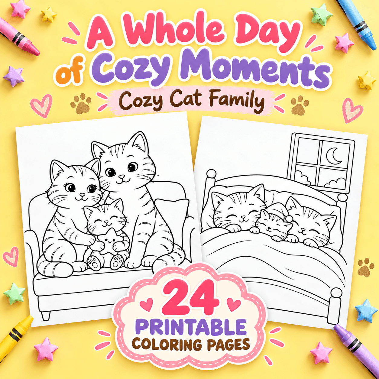 Cozy Cat Family: A Day at Home - 24 หน้า 1
