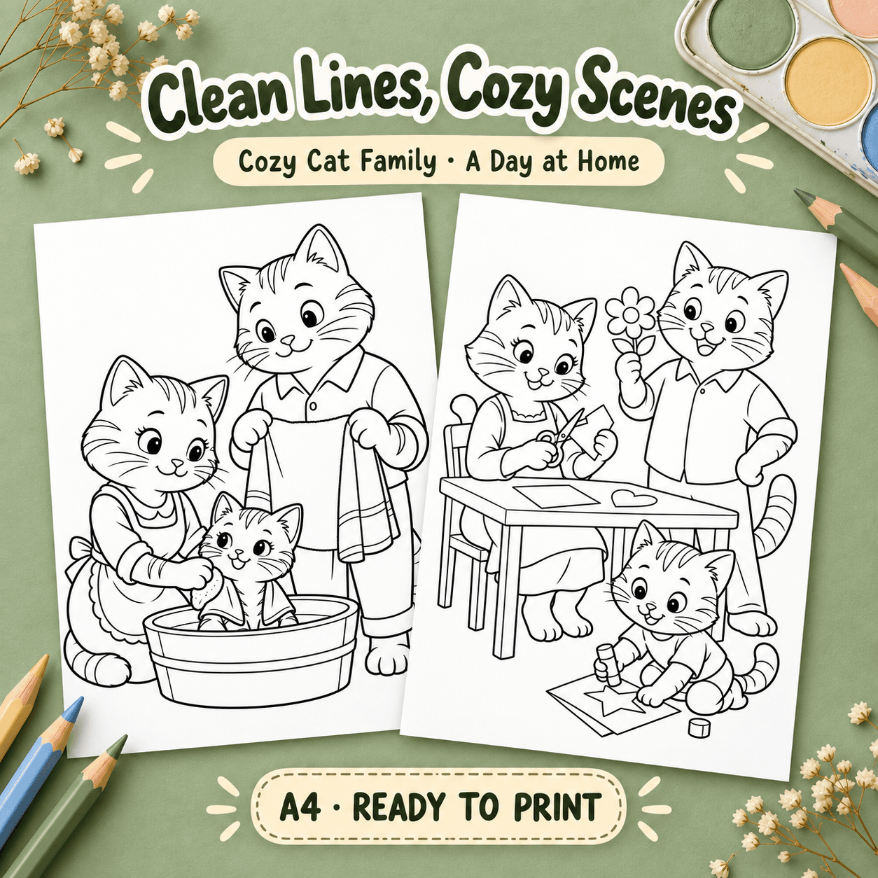 Cozy Cat Family: A Day at Home - 24 หน้า 3