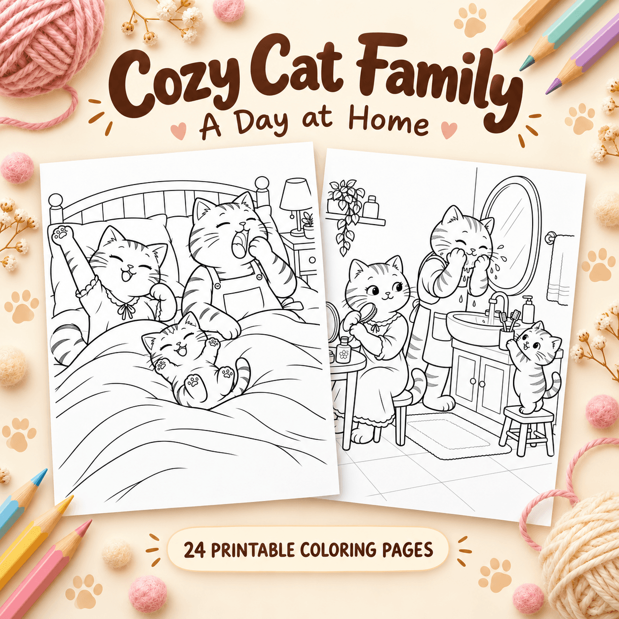 Cozy Cat Family: A Day at Home - 24 หน้า 4