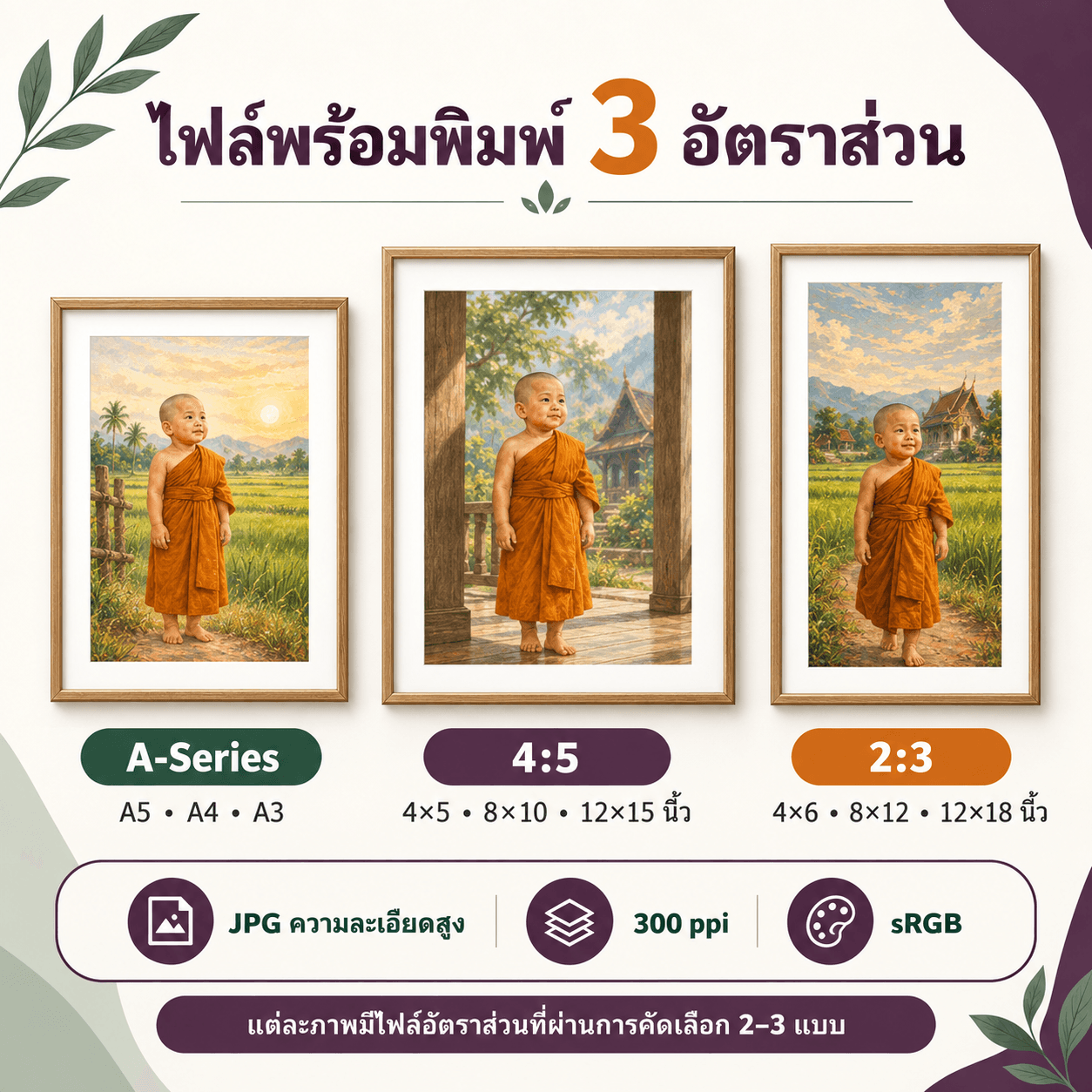 ธรรมจ้ำม่ำ — ชุดภาพตกแต่งบ้าน Stylized Wall Art จำนวน 300 ภาพ 4